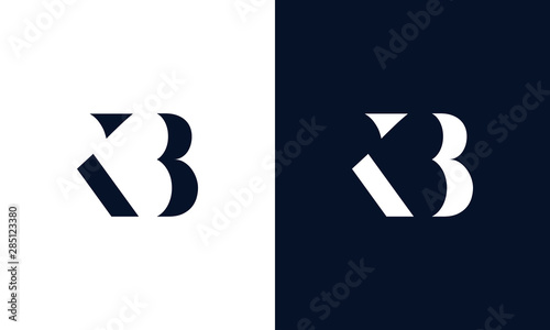 Abstract letter KB logo. This logo icon incorporate with abstract shape in the creative way. photo