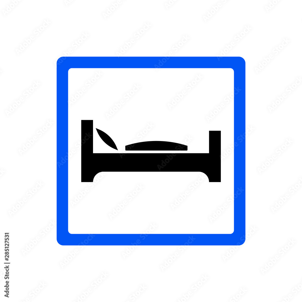 Traffic signs, hotel. Vector icon Traffic signs, hotel. Vector icon