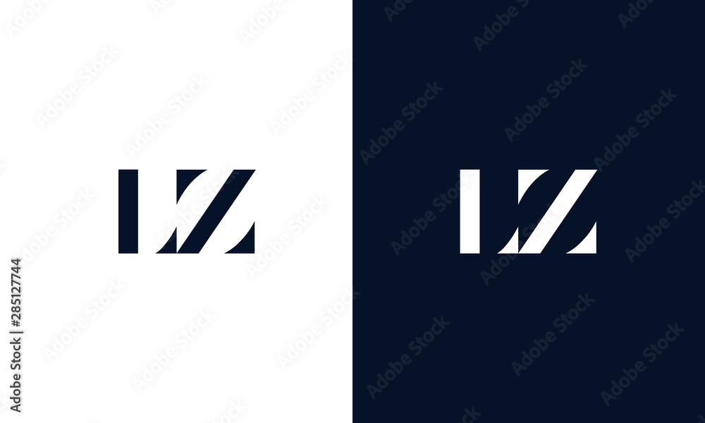 Abstract letter LZ logo. This logo icon incorporate with abstract shape in the creative way. - obrazy, fototapety, plakaty 