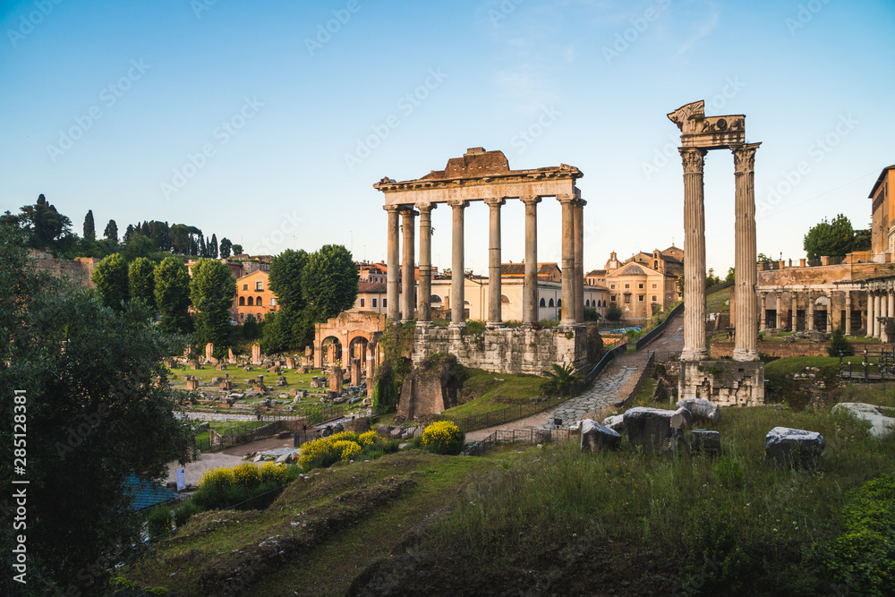 Roman Forum. Image of Roman Forum in Rome, Italy during a morning, Europe