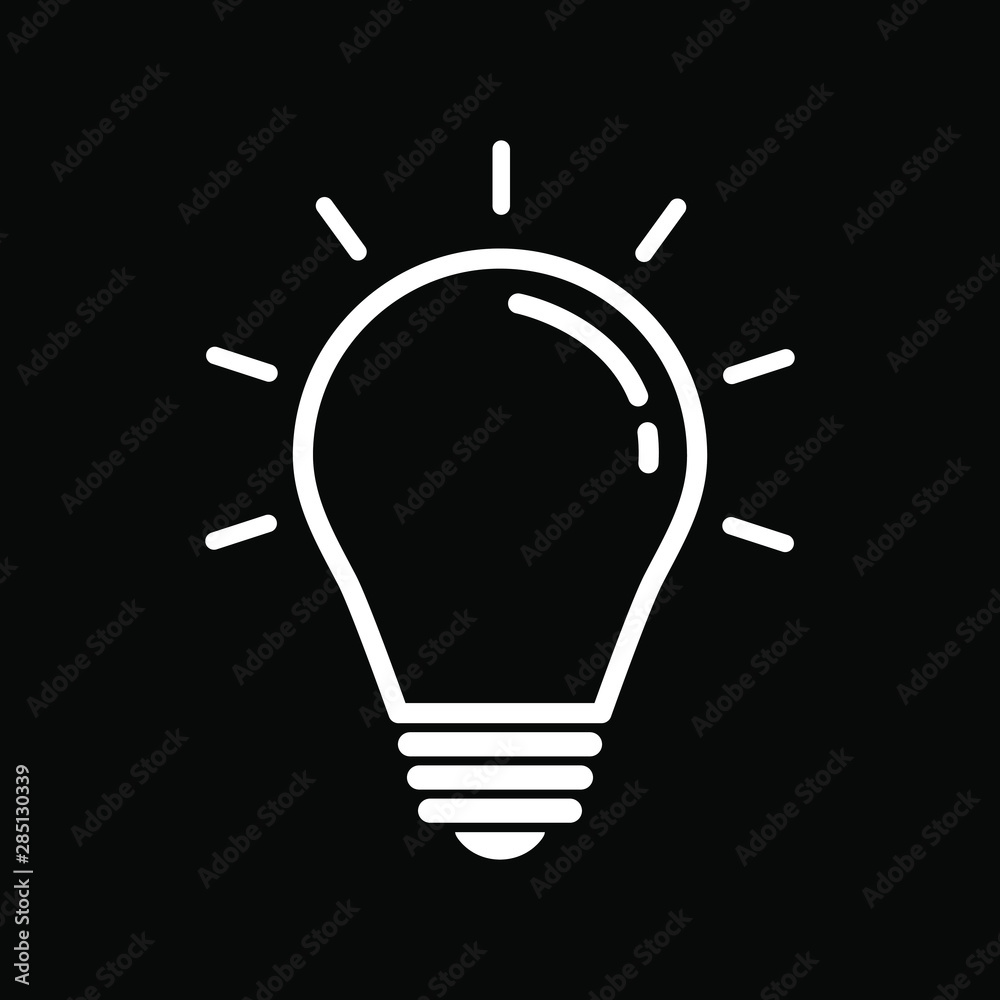 Light bulb icon. Solution symbol, lamp icon, idea. Vector illustration Light bulb icon. Solution symbol, lamp icon, idea. Vector illustration