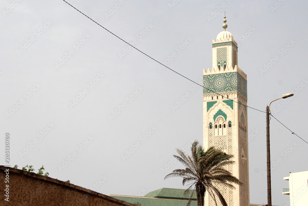 Obraz premium Amazing view of Hassan II Mosque in Casablanca