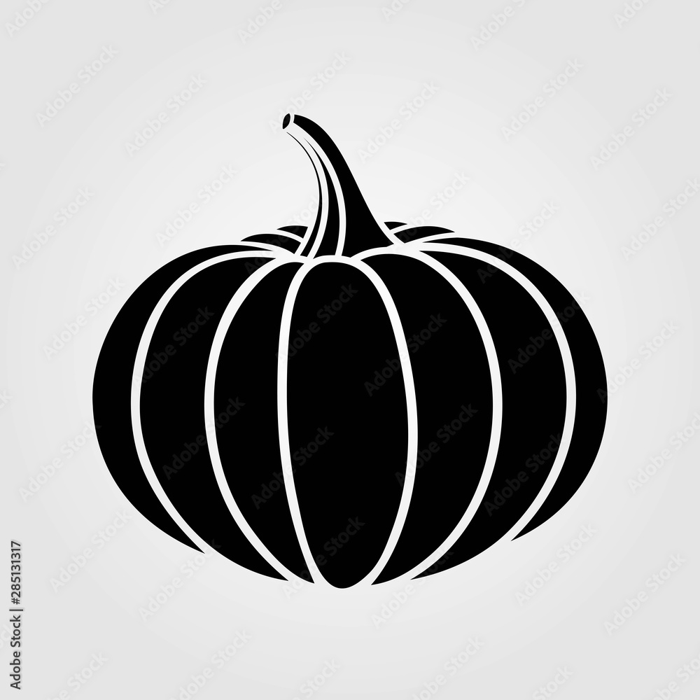 Pumpkin icon isolated on white background. Vector illustration Pumpkin icon isolated on white background. Vector illustration