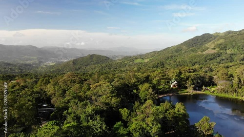 Tourism destination in Nicaragua matagalpa department aerial above drone view photo