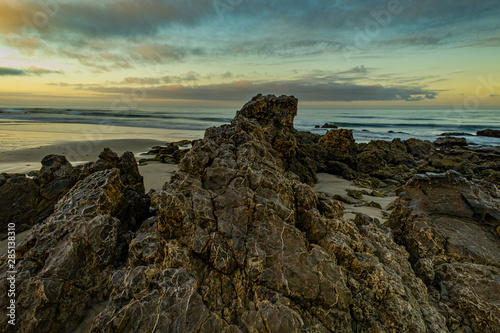 Good morning!! Crystal Cove State Park. Lovely morning walk with gorgeous light, clouds, stones formation, and ocean view. © DanielCarson