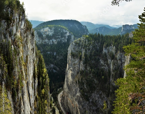 Bicaz canyon seen from above