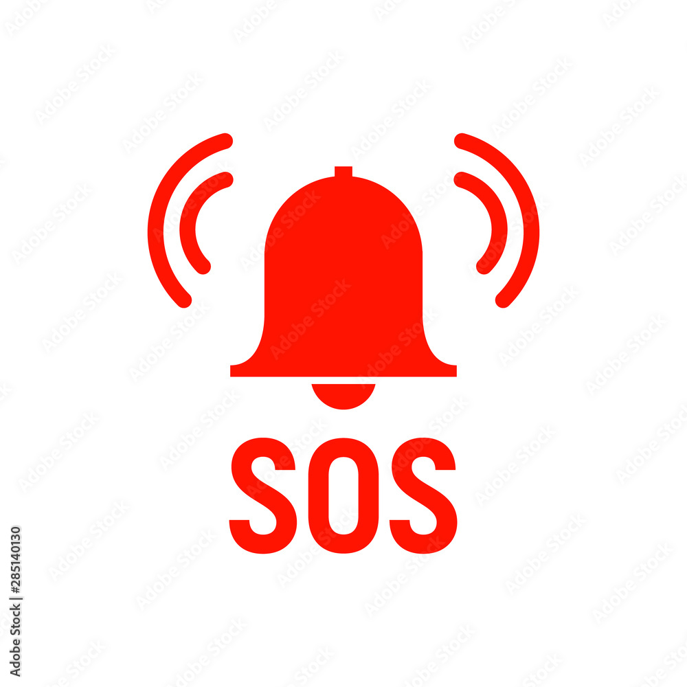 Sos icon emergency alarm button. SOS sign symbol lifebuoy rescue isolated  marker Stock Vector | Adobe Stock