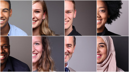 Beautiful multicultural ethnicities from different people around the world
