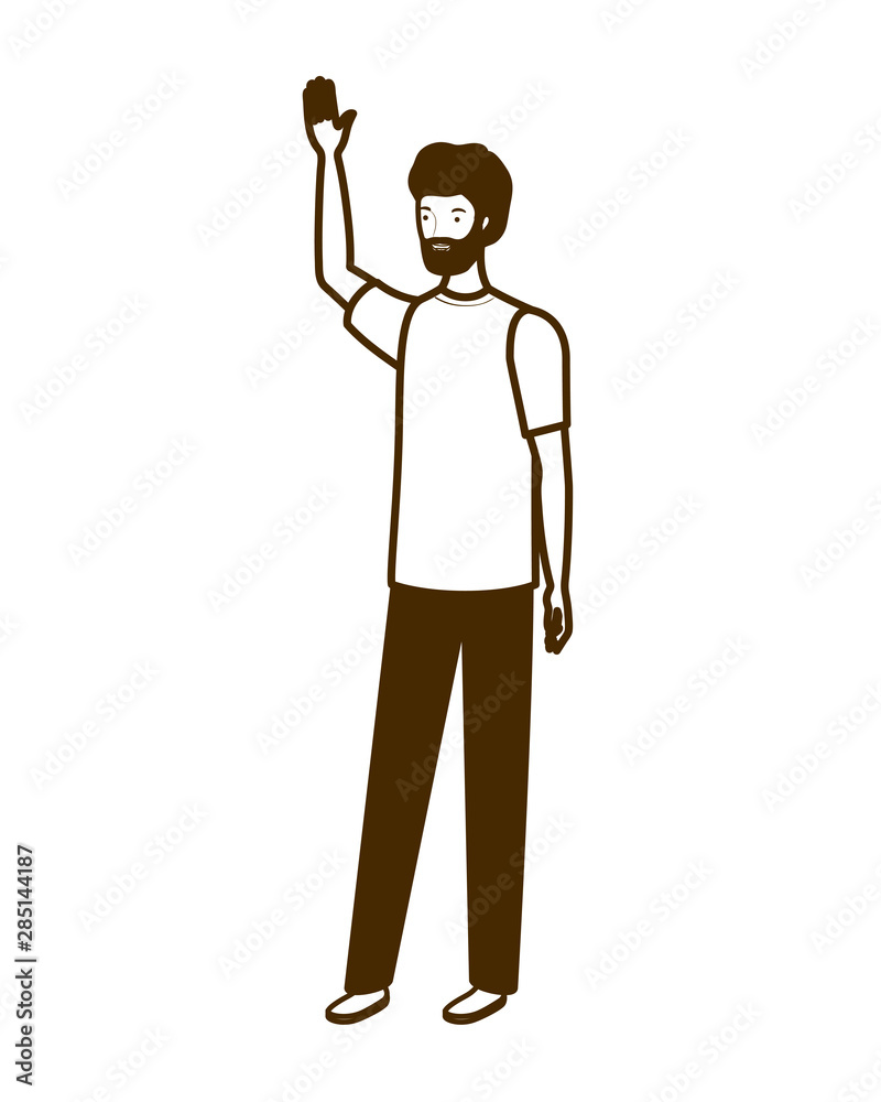 silhouette of man standing on white background silhouette of man standing on white background