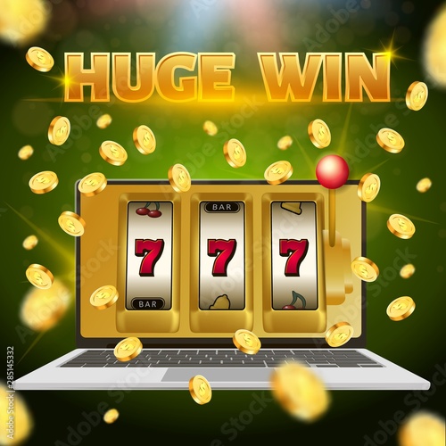 Slot Machine Interface with 777 on Monitor Screen