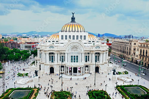 Aerial view of Palacio de Bellas Artes photo