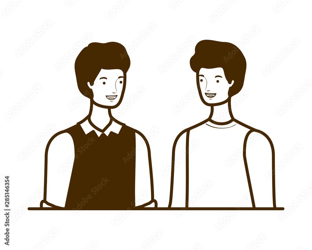 silhouette of men on white background silhouette of men on white background