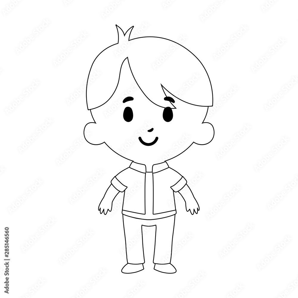 Cartoon Kid Character Isolated On White Background Cartoon Kid Character Isolated On White Background