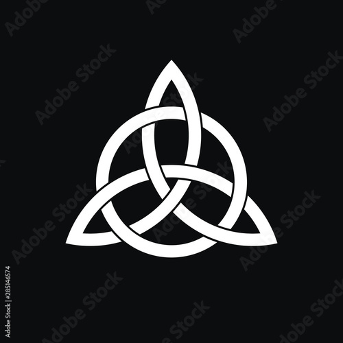 Triquetra Interlaced With Circle Ancient Vector Symbol