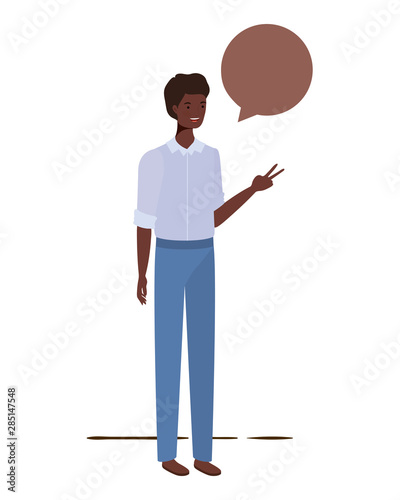 man with speech bubble avatar character © grgroup