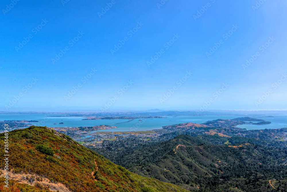 Mount Tamalpais state park overlooking San Rafael, CA