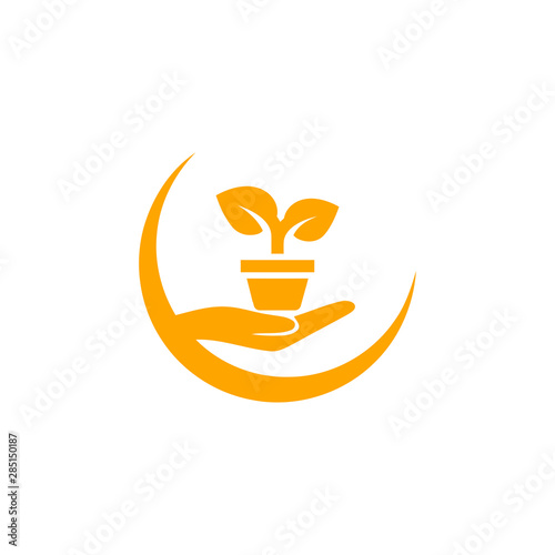 insurance business protection crops insurance  life and family insurance orange color icon