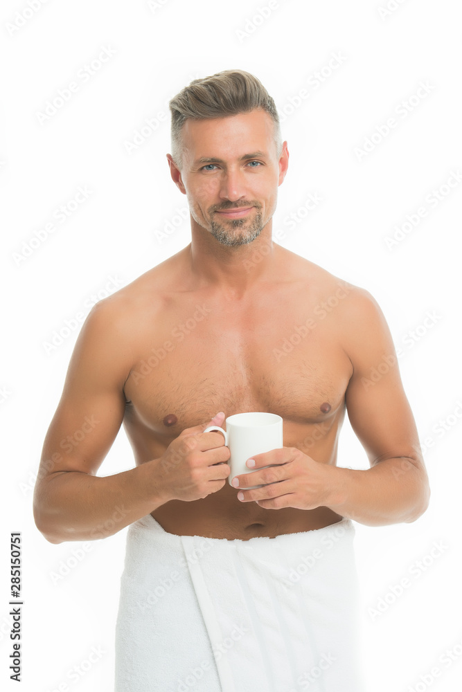Morning chill out. Enjoying his cappuccino. Man drink coffee or tea. Mature man hold paper coffee cup stand white background. Guy casual outfit drinking coffee. Delicious fresh coffee concept Morning chill out. Enjoying his cappuccino. Man drink coffee or tea. Mature man hold paper coffee cup stand white background. Guy casual outfit drinking coffee. Delicious fresh coffee concept