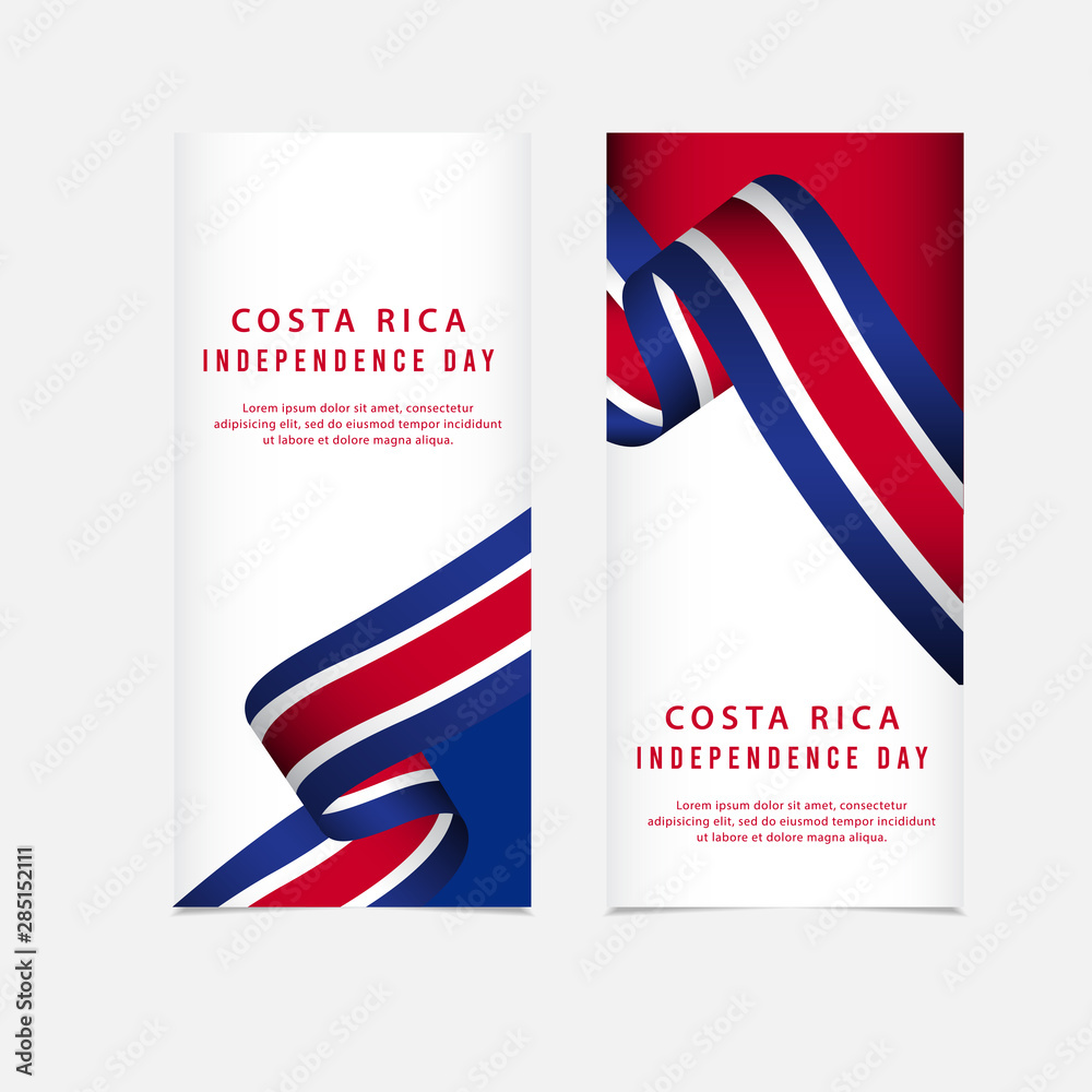 Happy Costa Rica Independence Day Vector Template Design Illustration
