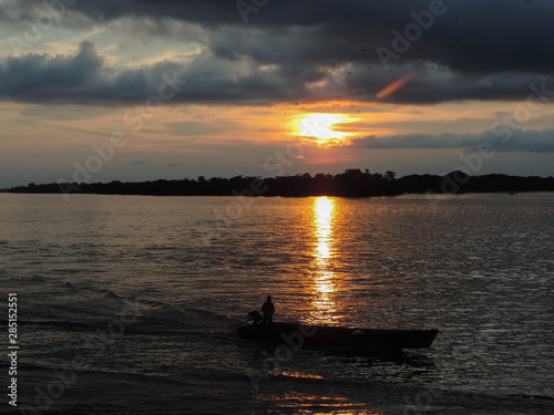sunset on the amazon river © Joao