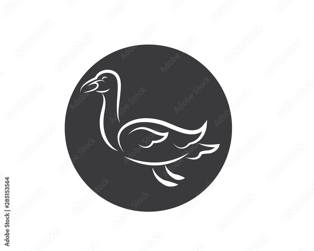 Swan logo Template vector illustration Swan logo Template vector illustration