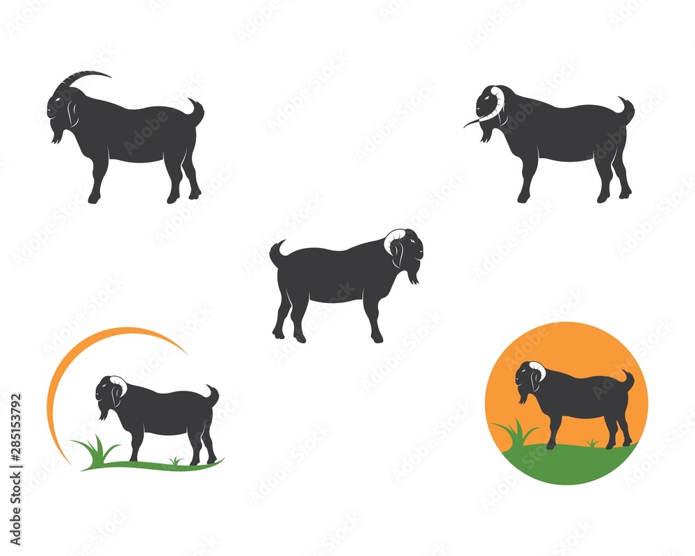 Goat Logo Template vector illustrtion