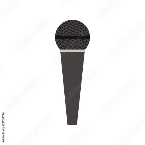microphone on white background vector illustration