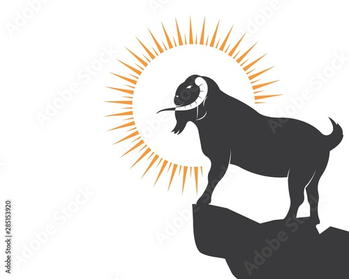 Goat Logo Template vector illustrtion