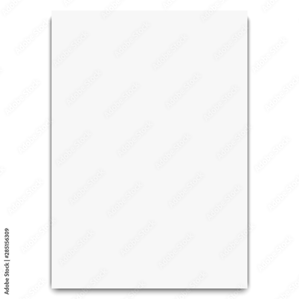 White realistic blank paper page White realistic blank paper page
