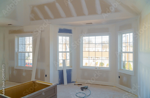 Photography Material for under construction, remodeling and renovation from room white door