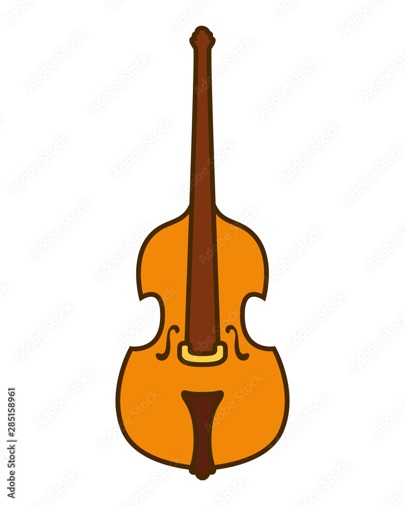 Fototapeta premium musical instrument fiddle on white background