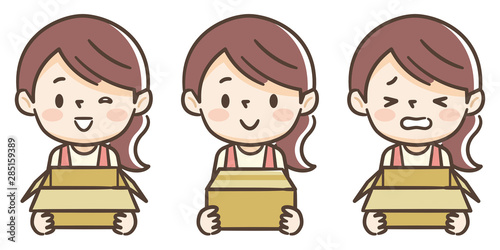 ダンボール箱　主婦　セット