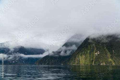 low clouds and light on the mountains in New Zealand