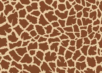 Acrylglasbilder Tierfellmuster Giraffenfell Muster Naturtöne Nahtlos  © leavector