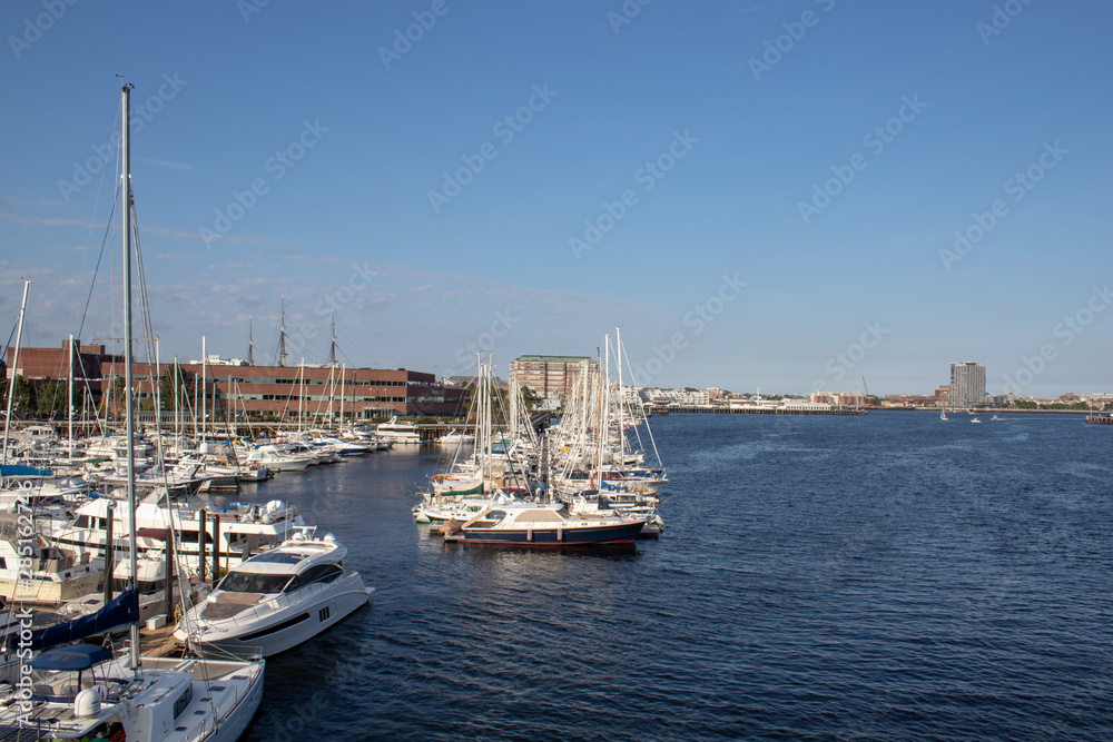Sail Boats on the Charles River in Boston