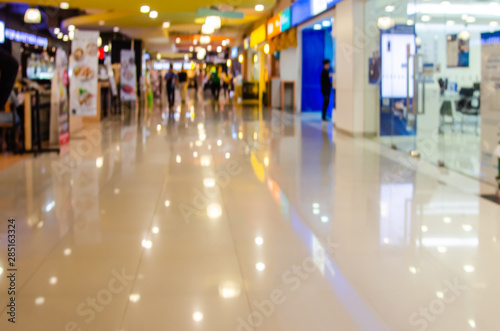 blurred background shopping mall