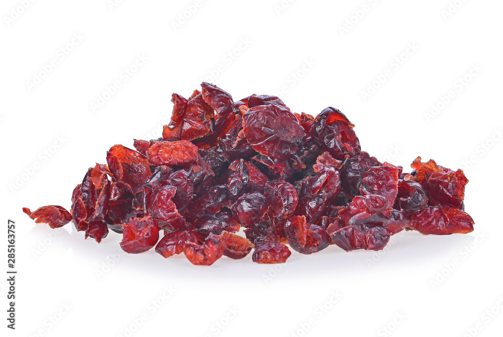 Dried cranberries isolated on white background Dried cranberries isolated on white background