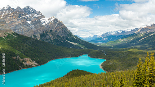 Colorful Lake and Valley from Canada (Peyto Lake)