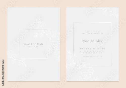 Minimalist botanical weddin...