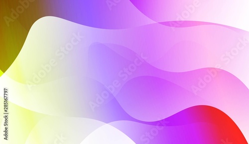 Template Abstract Background With Curves Lines. For Cover Page, Landing Page, Banner. Vector Illustration with Color Gradient.