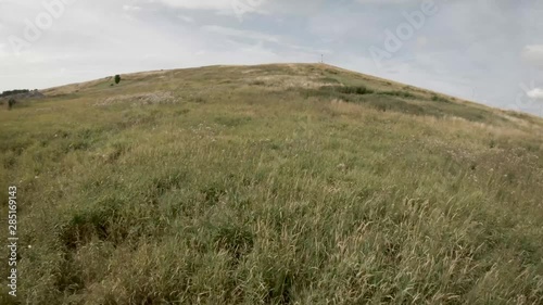 Some chill FPV Drone flying on a Skihill during summer photo