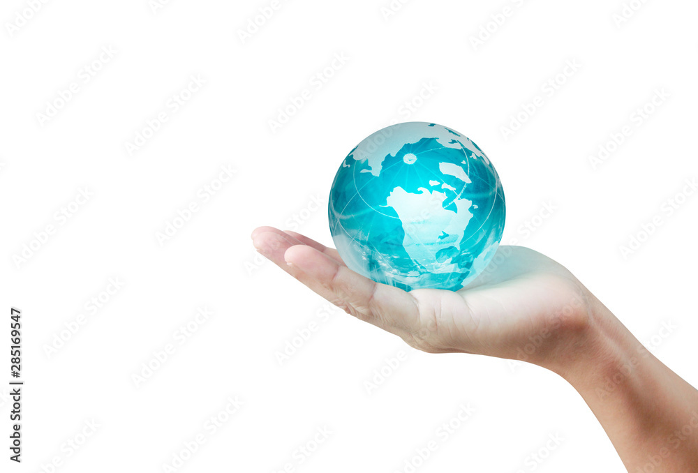 Globe ,earth in hand, holding our planet glowing. Earth image provided by Nasa Globe ,earth in hand, holding our planet glowing. Earth image provided by Nasa