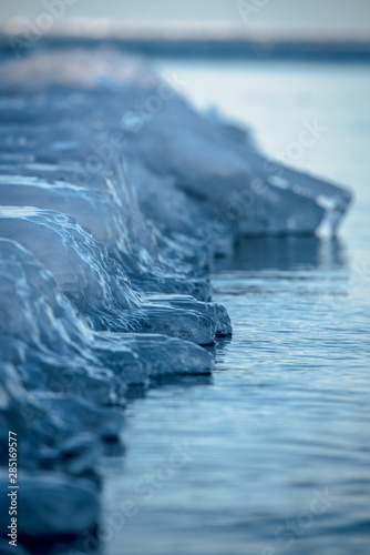 ice ledge on water photo