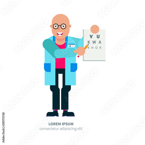 Ophthalmology, vision check, cataract vector illustration, banner