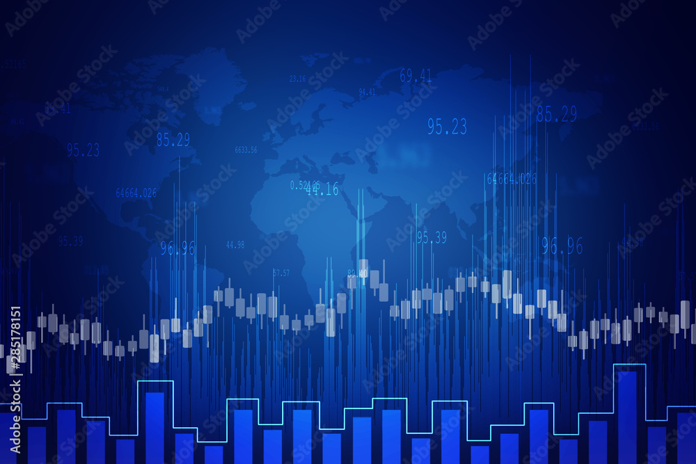 2d rendering Stock market online business concept. business Graph 2d rendering Stock market online business concept. business Graph