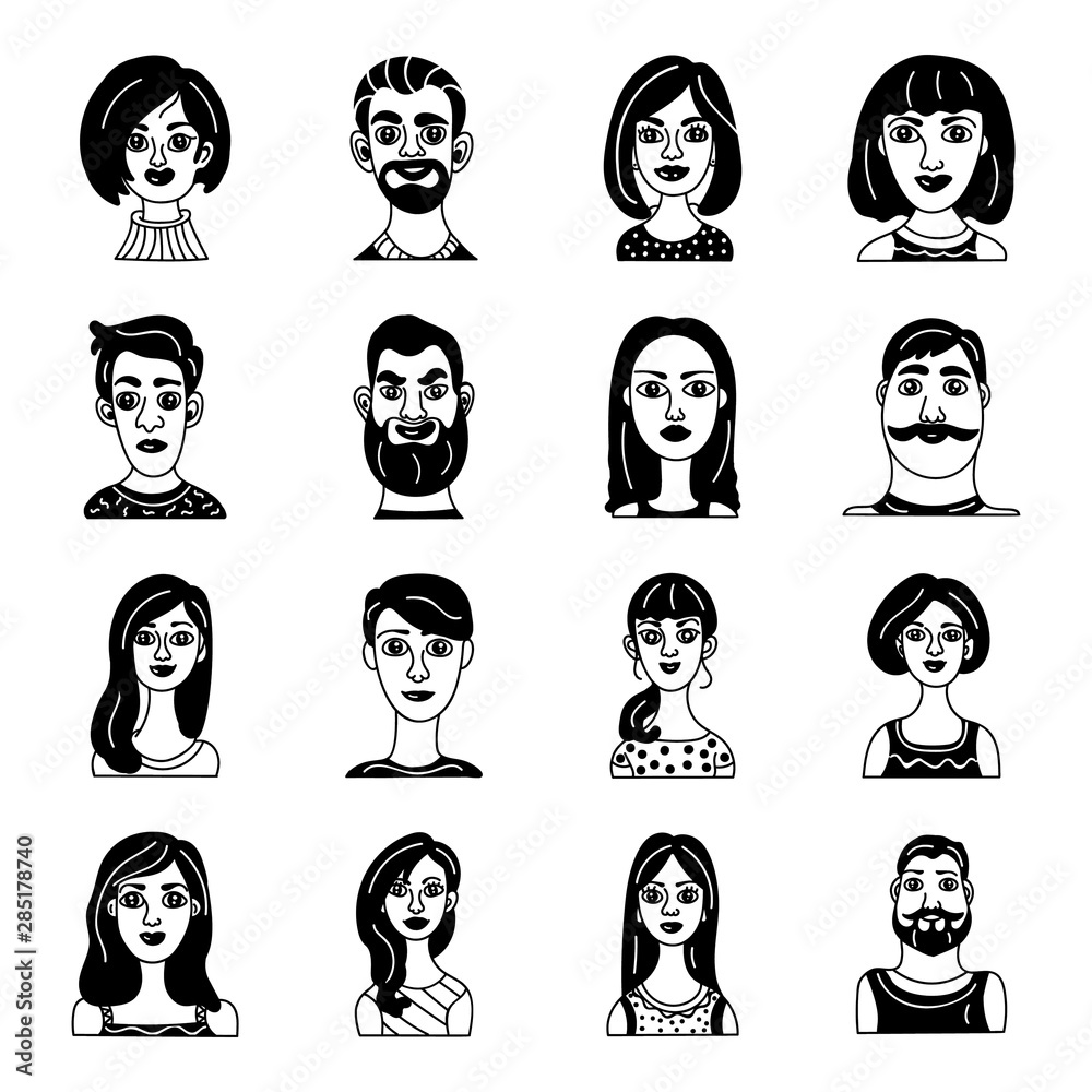 Human Avatar Solid Icons