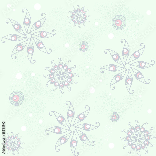 Light blue endless background with abstract elements