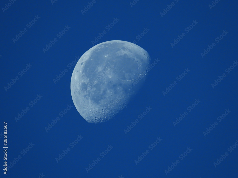 a very dense close-up of a decreasing moon in the morning sky a very dense close-up of a decreasing moon in the morning sky