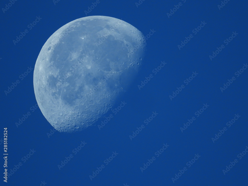 a very dense close-up of a decreasing moon in the morning sky a very dense close-up of a decreasing moon in the morning sky