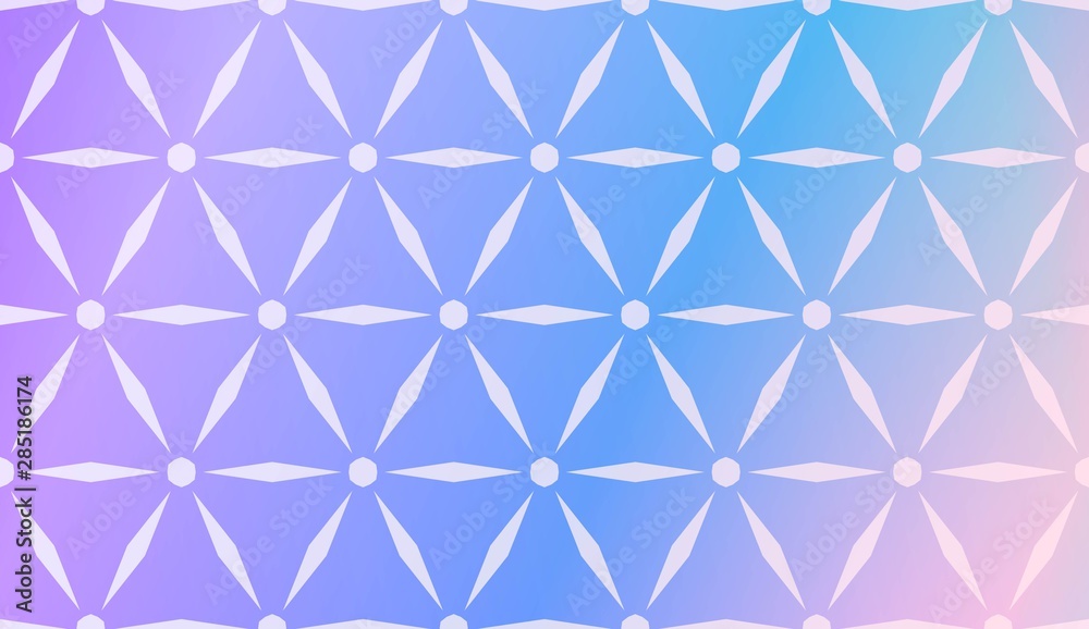 Modern Pattern With Curved Line. Geometric Elements. Blurred Gradient Background. Design For Screen, Presentation, Wallpaper. Holiday Object. Vector Illustration